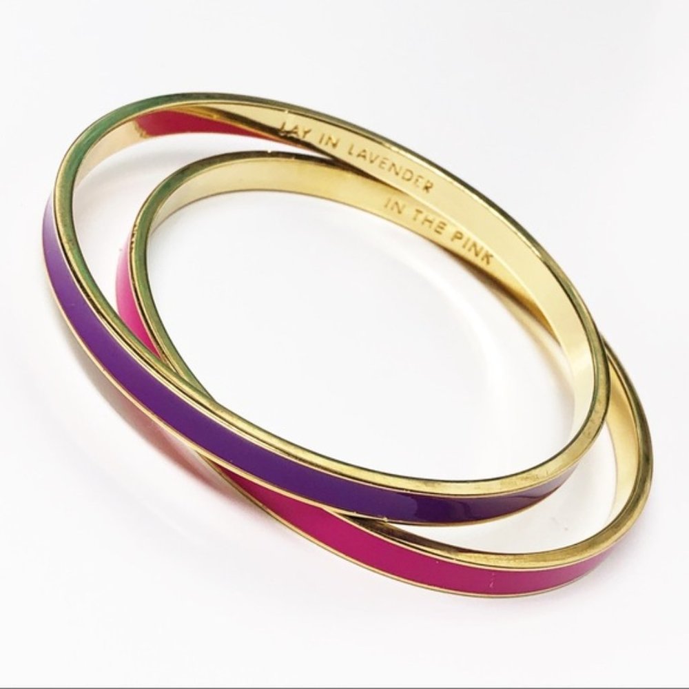 Kate Spade 'Lay in Lavender' Thin Enamel Bangle